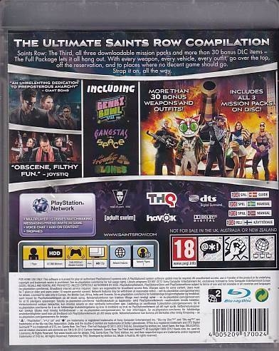 Saints Row The Third - The Full Package - PS3 (B Grade) (Genbrug)